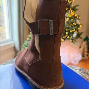 Birkenstock Chocolate Suede Ankle Boots